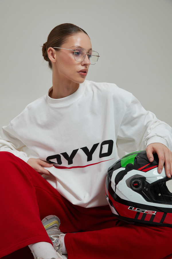 Лонгслив OYYO RACER RED белый M