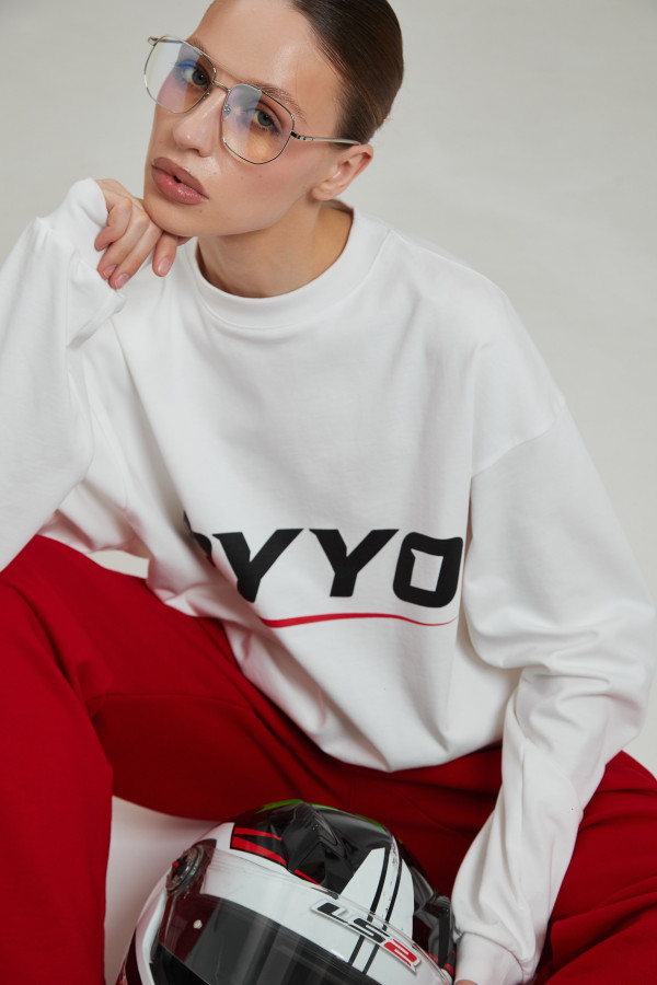 Лонгслив OYYO RACER RED белый M
