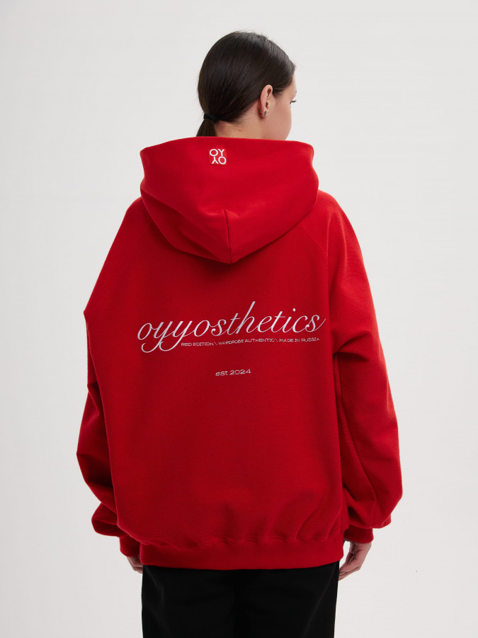 Худи красный OYYOSTHETICS REVERSE (M)