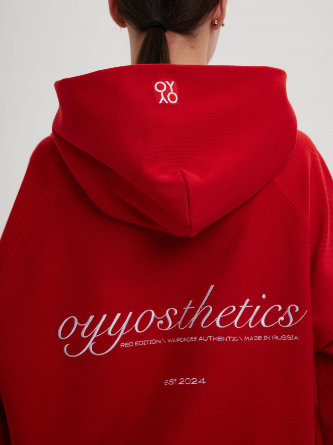 Худи красный OYYOSTHETICS REVERSE (M)